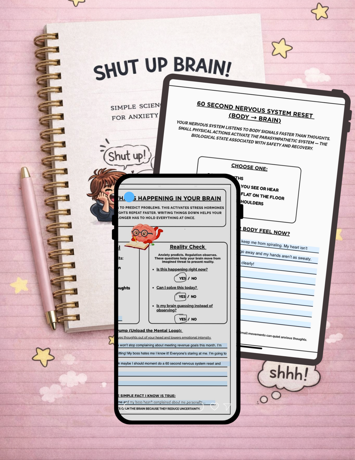 Shut up Brain! (Best Seller) - Overthinking Reset Journal
