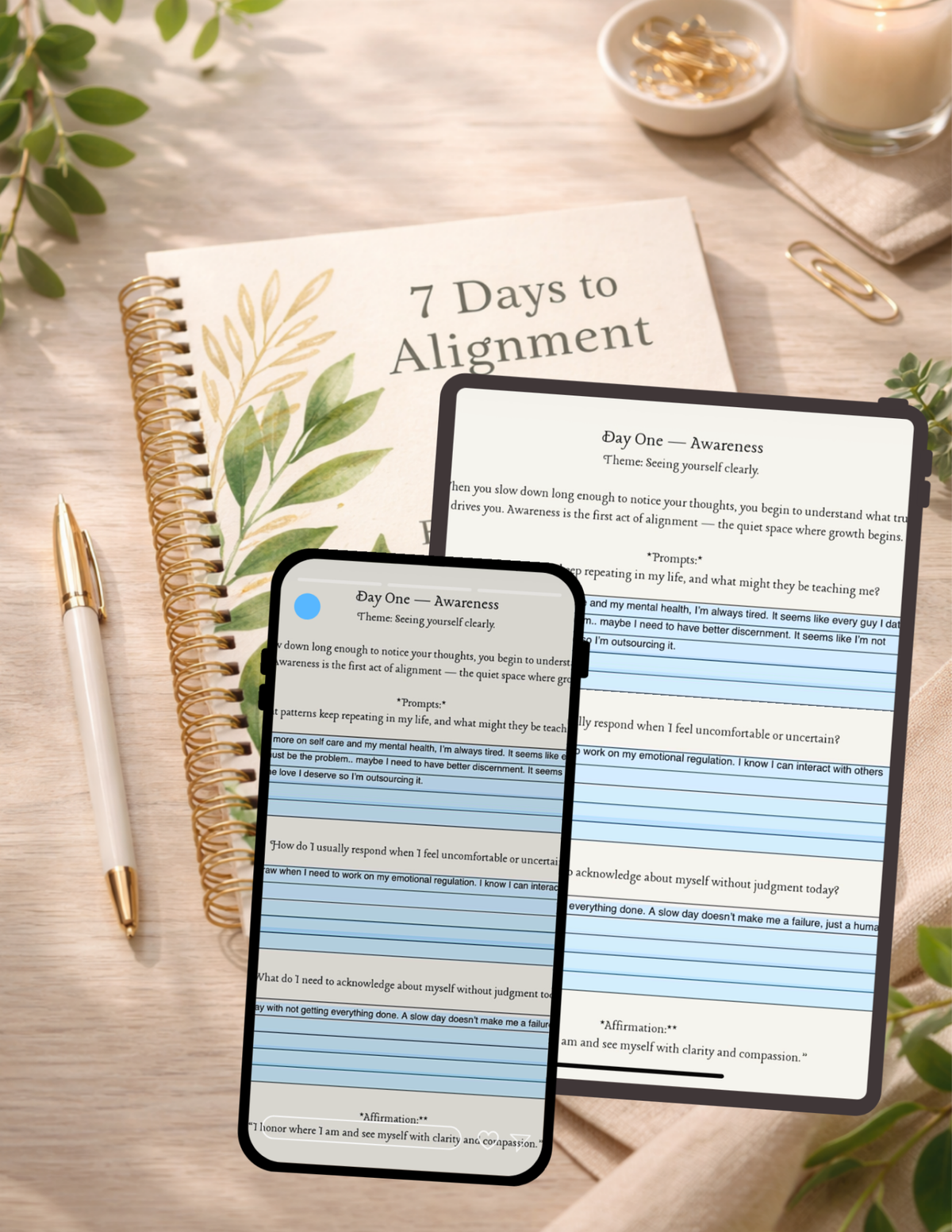 7 Days to Alignment: A Guided Journal for Faith, Clarity & Growth