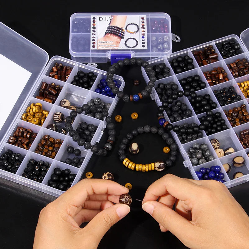 Natural Lava Stone Jewelry-Making Kit & Tools