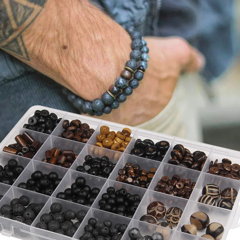 Natural Lava Stone Jewelry-Making Kit & Tools