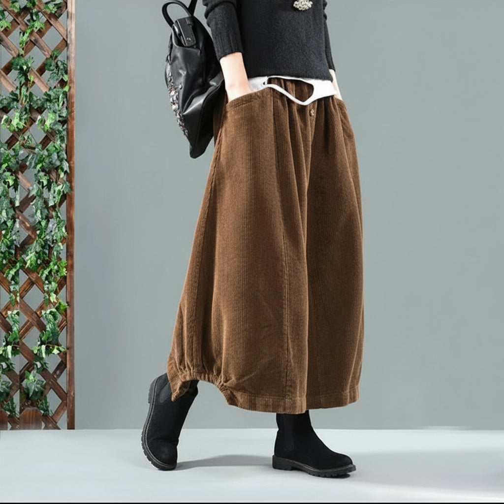 Grounded Corduroy Midi Skirt