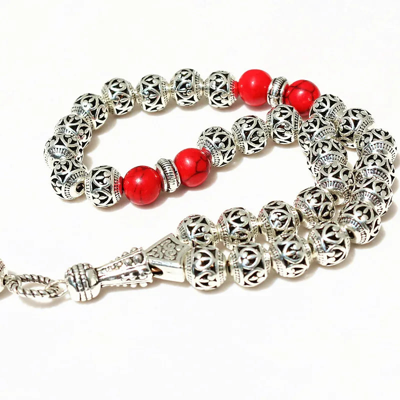 Hollow carved alloy Tasbih with Wing detail