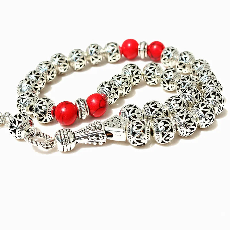 Hollow carved alloy Tasbih with Wing detail
