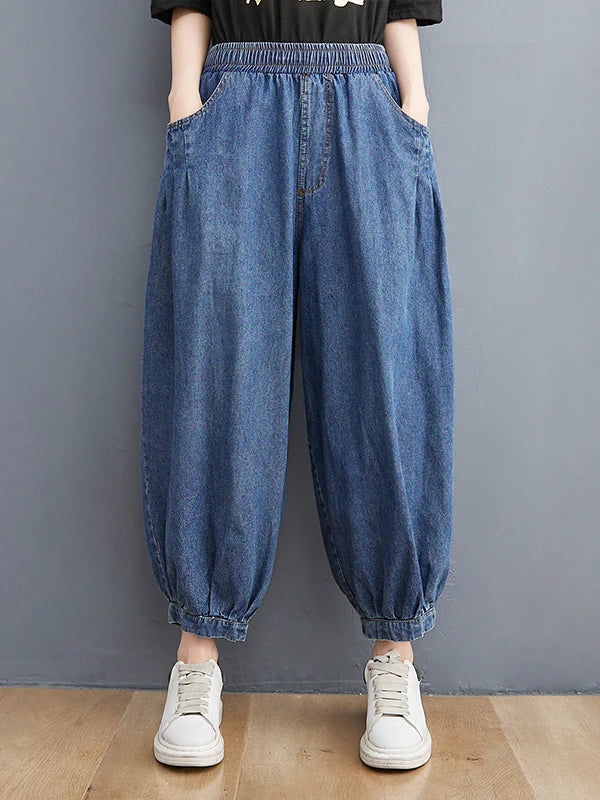 Baggy Lantern Denim Pants