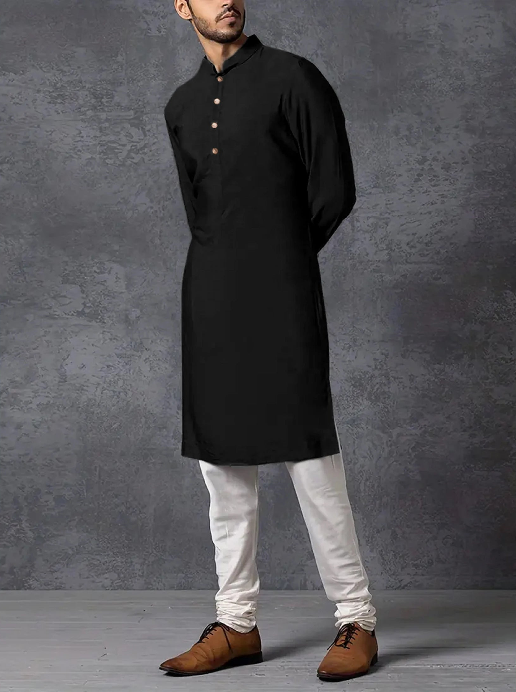 Black Stand Collar Jubba