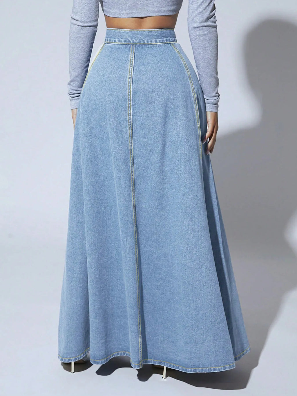 Quiet Muse Denim Maxi Skirt