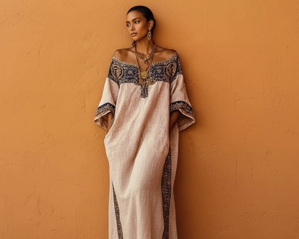 Zahra Embroidered Midi Dress
