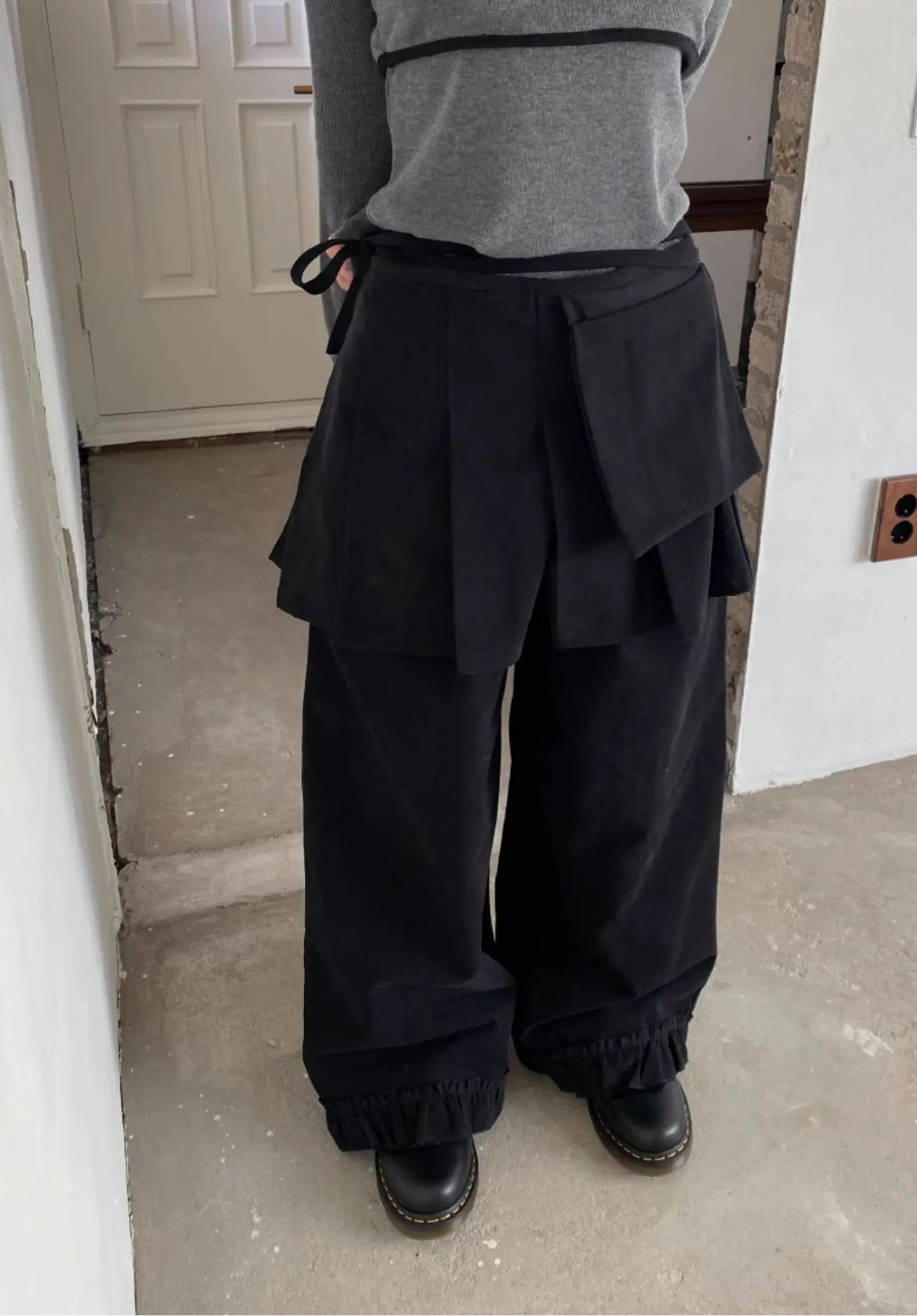 Detachable Skirt Cargo Pants