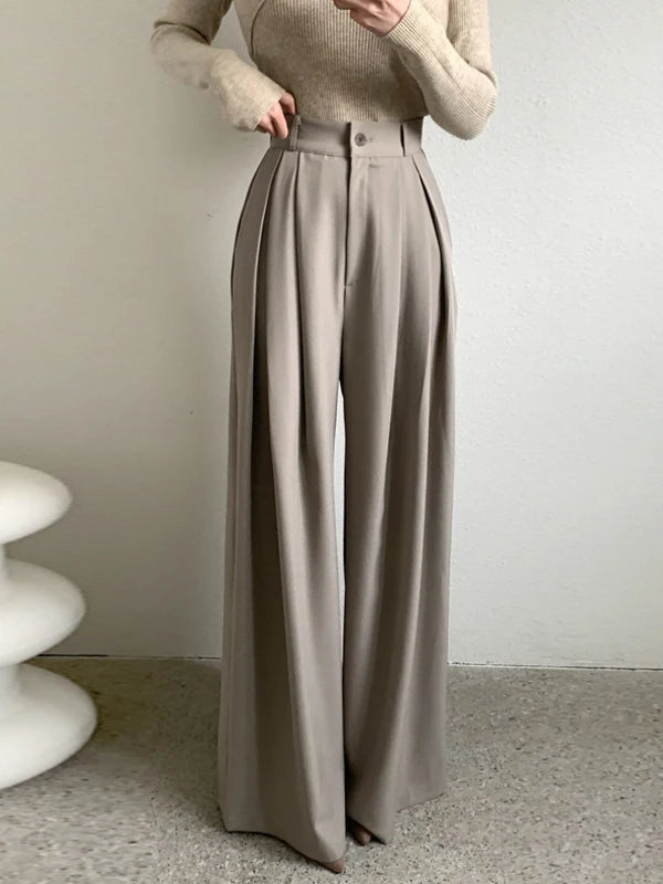 Silky Flow Wide-Leg Pants