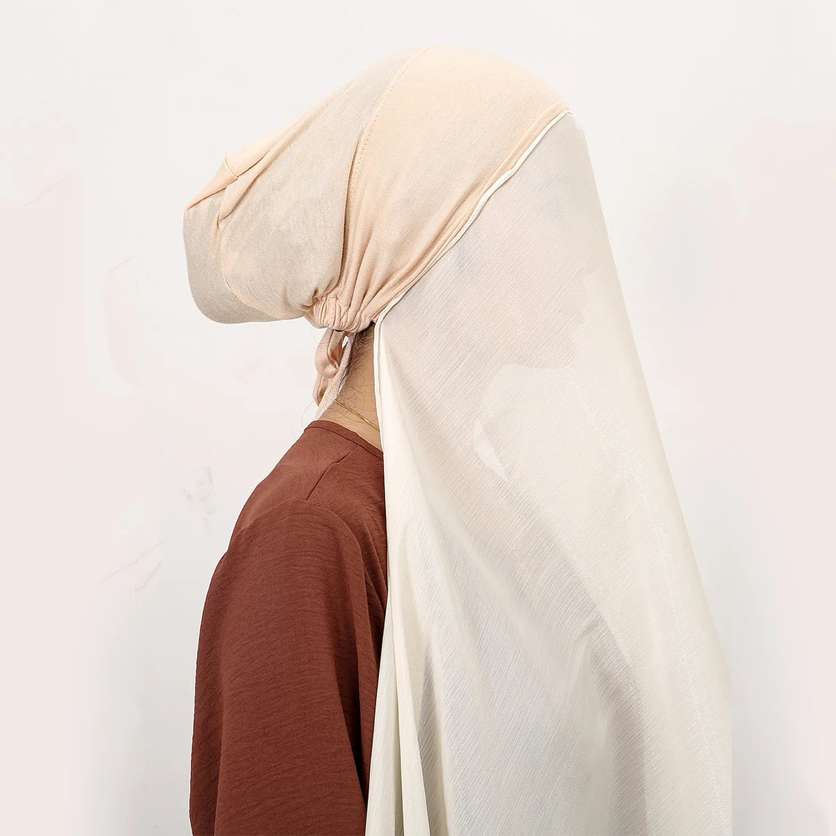 Instant Tie Chiffon Hijab With Built-In Undercap