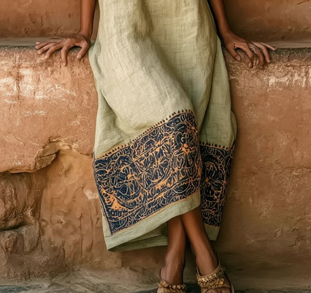 Zahra Embroidered Midi Dress