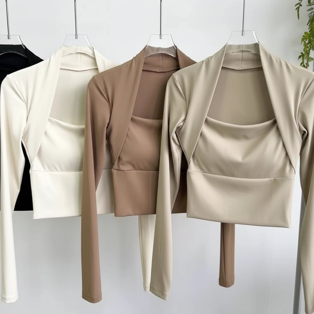 Studio Wrap Long-Sleeve Top