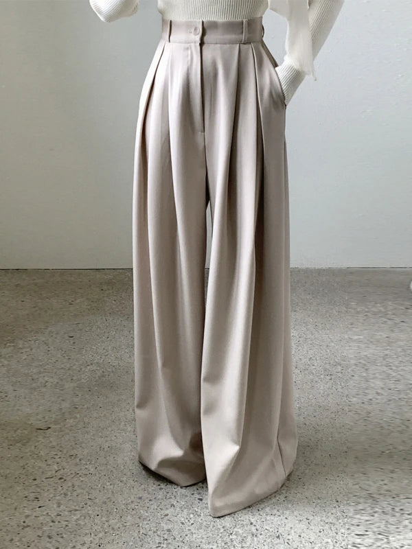 Silky Flow Wide-Leg Pants