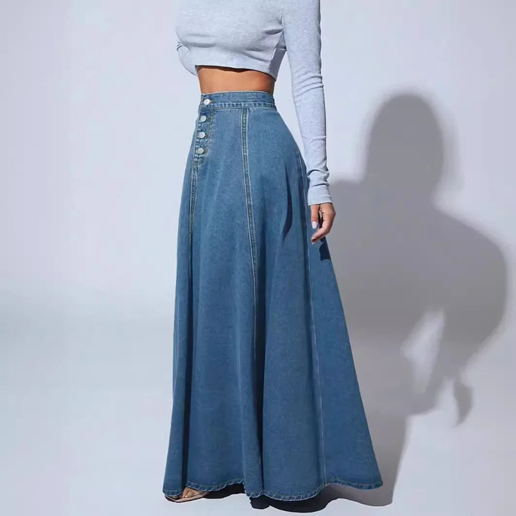 Quiet Muse Denim Maxi Skirt