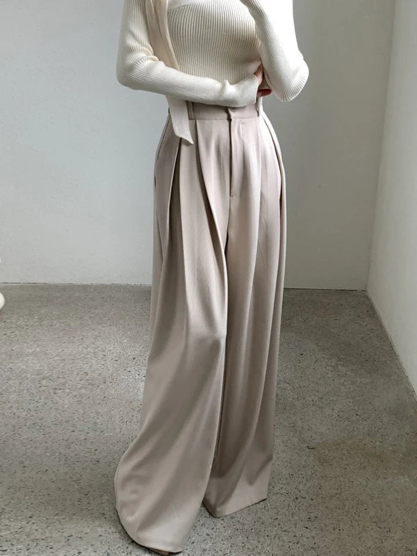 Silky Flow Wide-Leg Pants