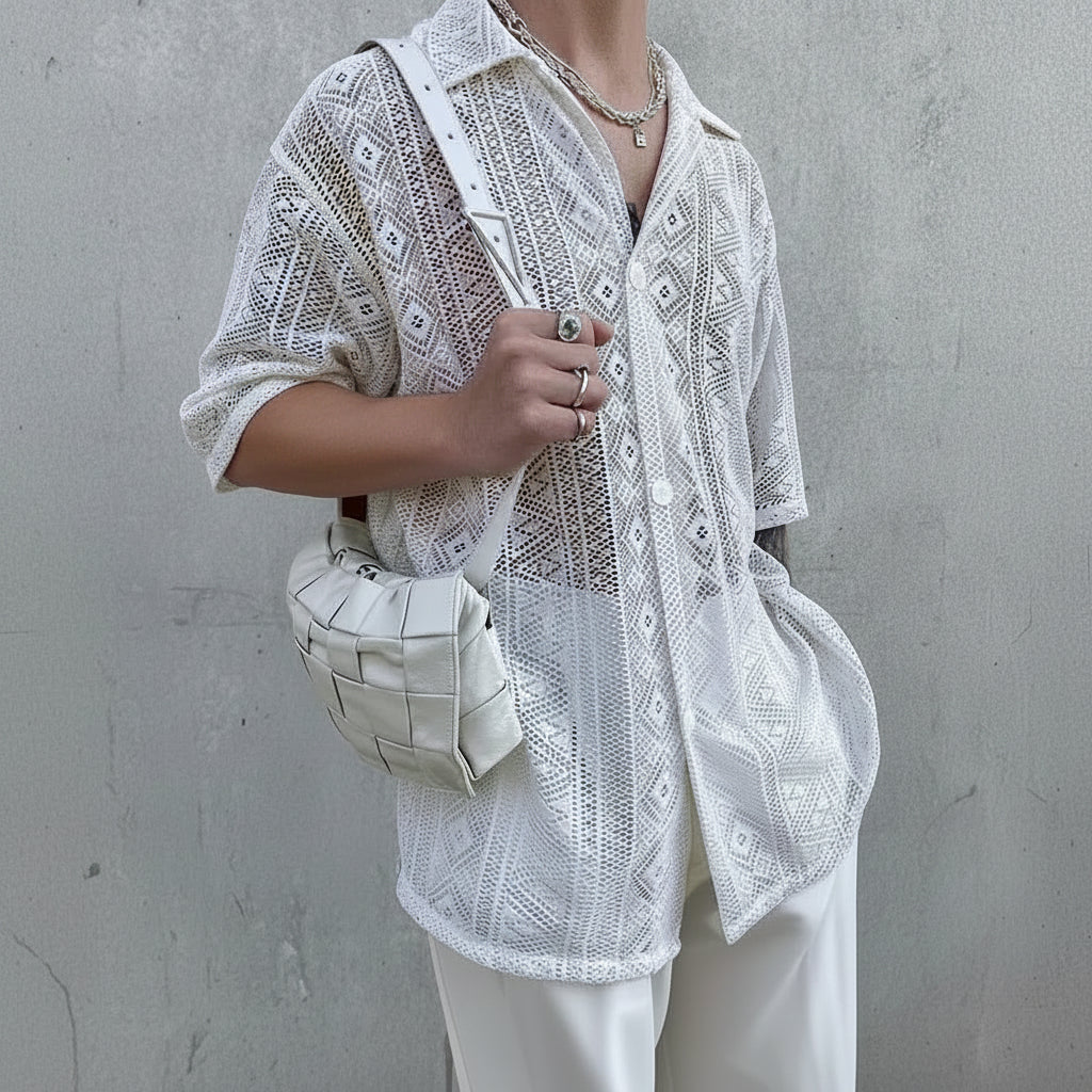 Coastal Knit Button-Up