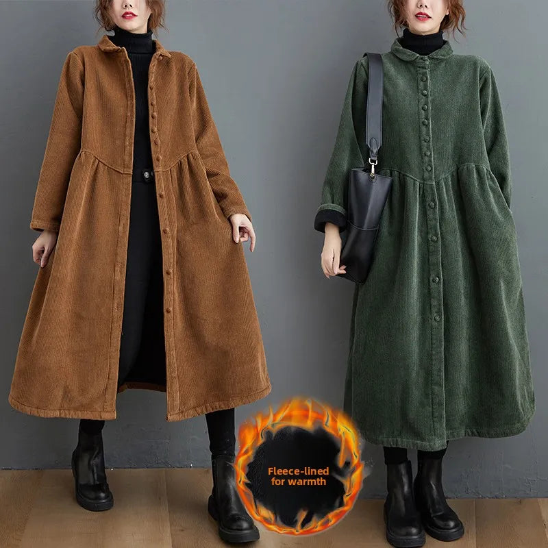 Vintage Cotton Winter Long Coat