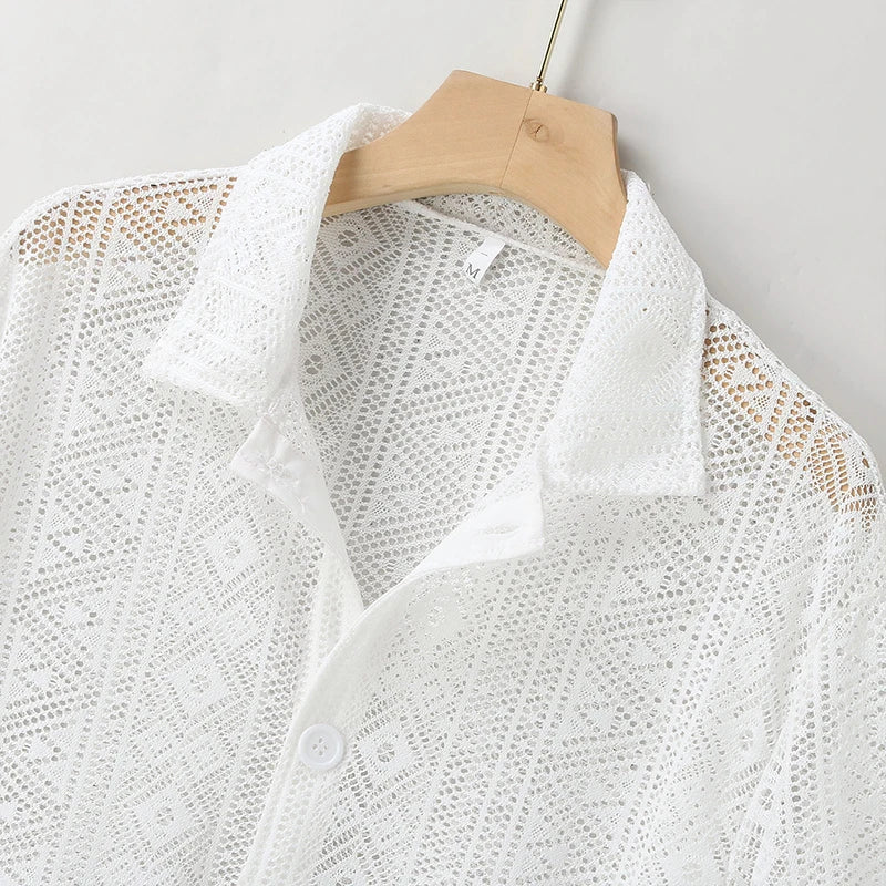 Coastal Knit Button-Up