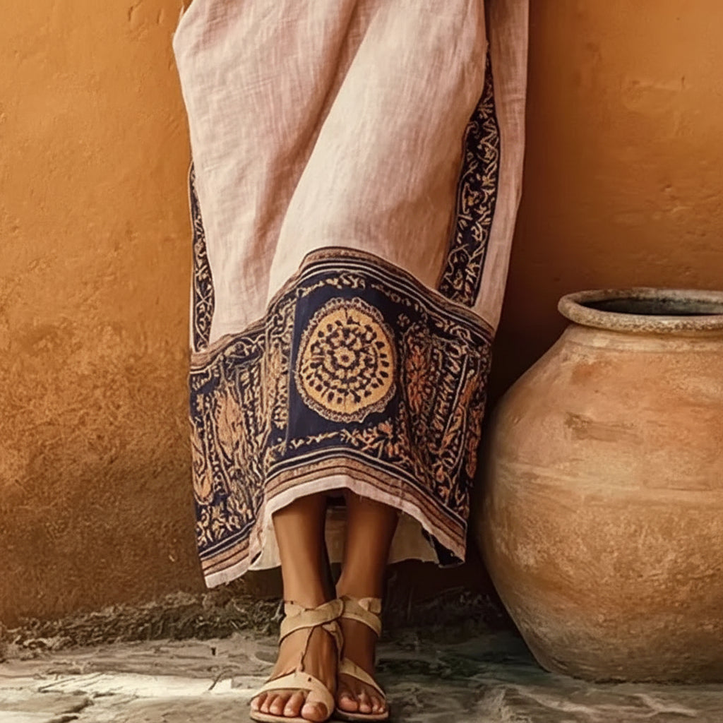 Zahra Embroidered Midi Dress