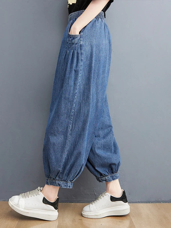 Baggy Lantern Denim Pants