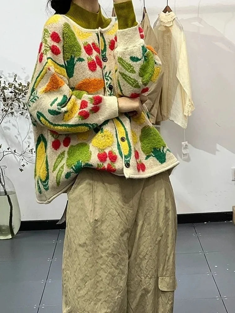 Harvest Bloom Knit Cardigan