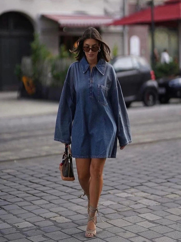 Bloom Denim Long Shirt