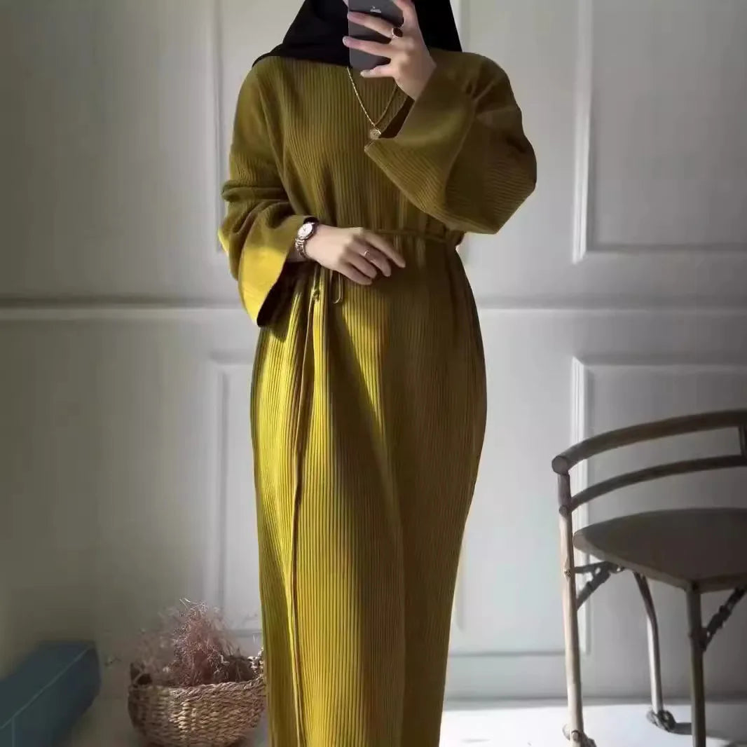 Belted Knit Maxi Dress