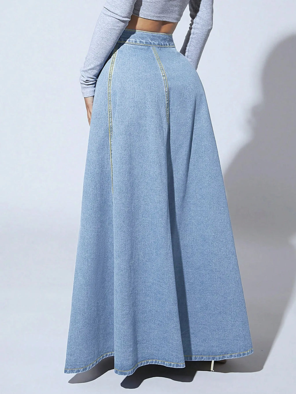 Quiet Muse Denim Maxi Skirt