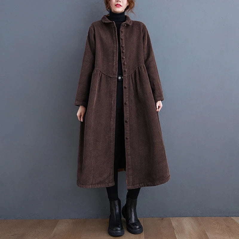 Vintage Cotton Winter Long Coat