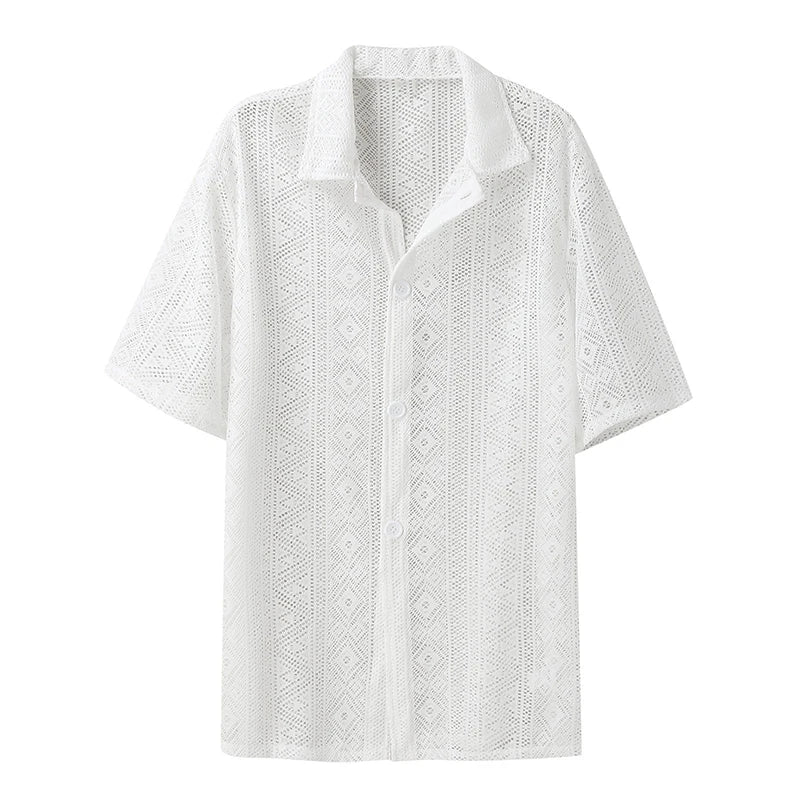 Coastal Knit Button-Up