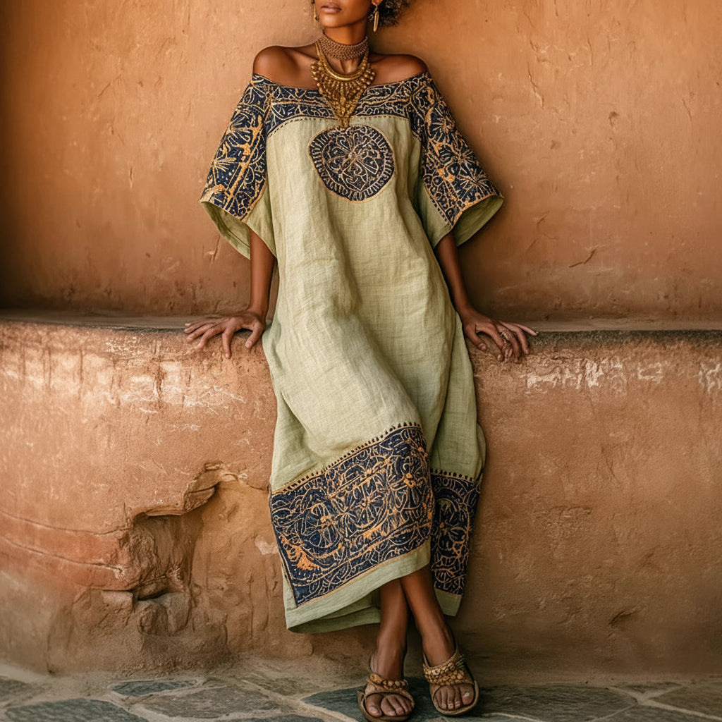 Zahra Embroidered Midi Dress