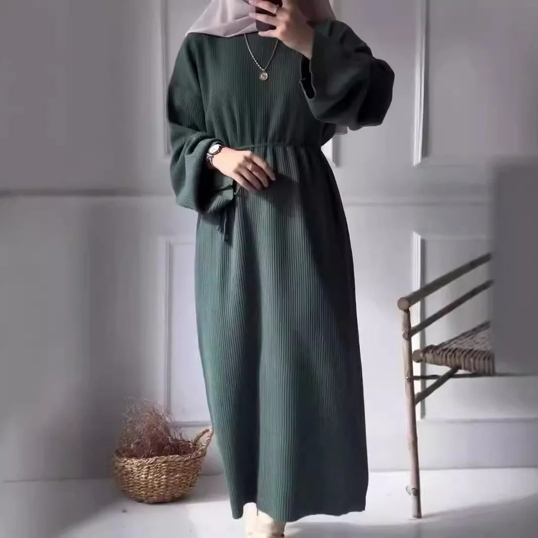 Belted Knit Maxi Dress