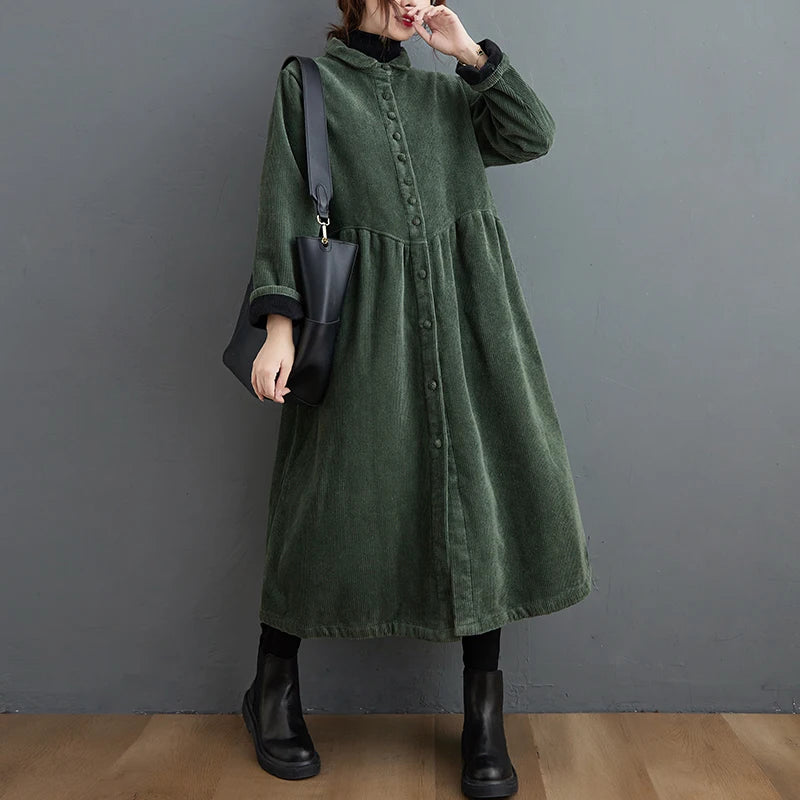 Vintage Cotton Winter Long Coat