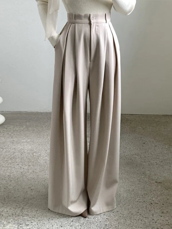 Silky Flow Wide-Leg Pants