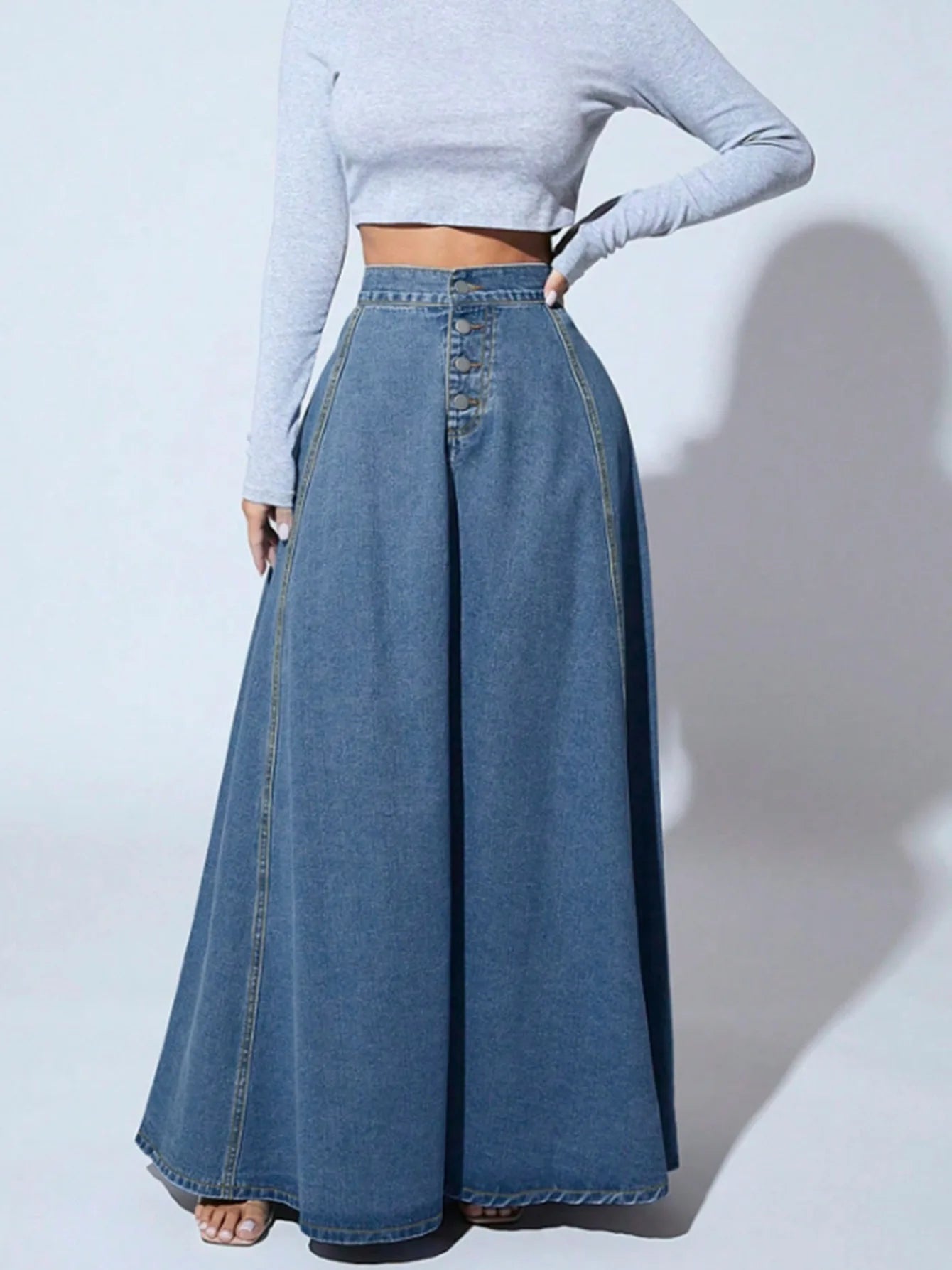 Quiet Muse Denim Maxi Skirt