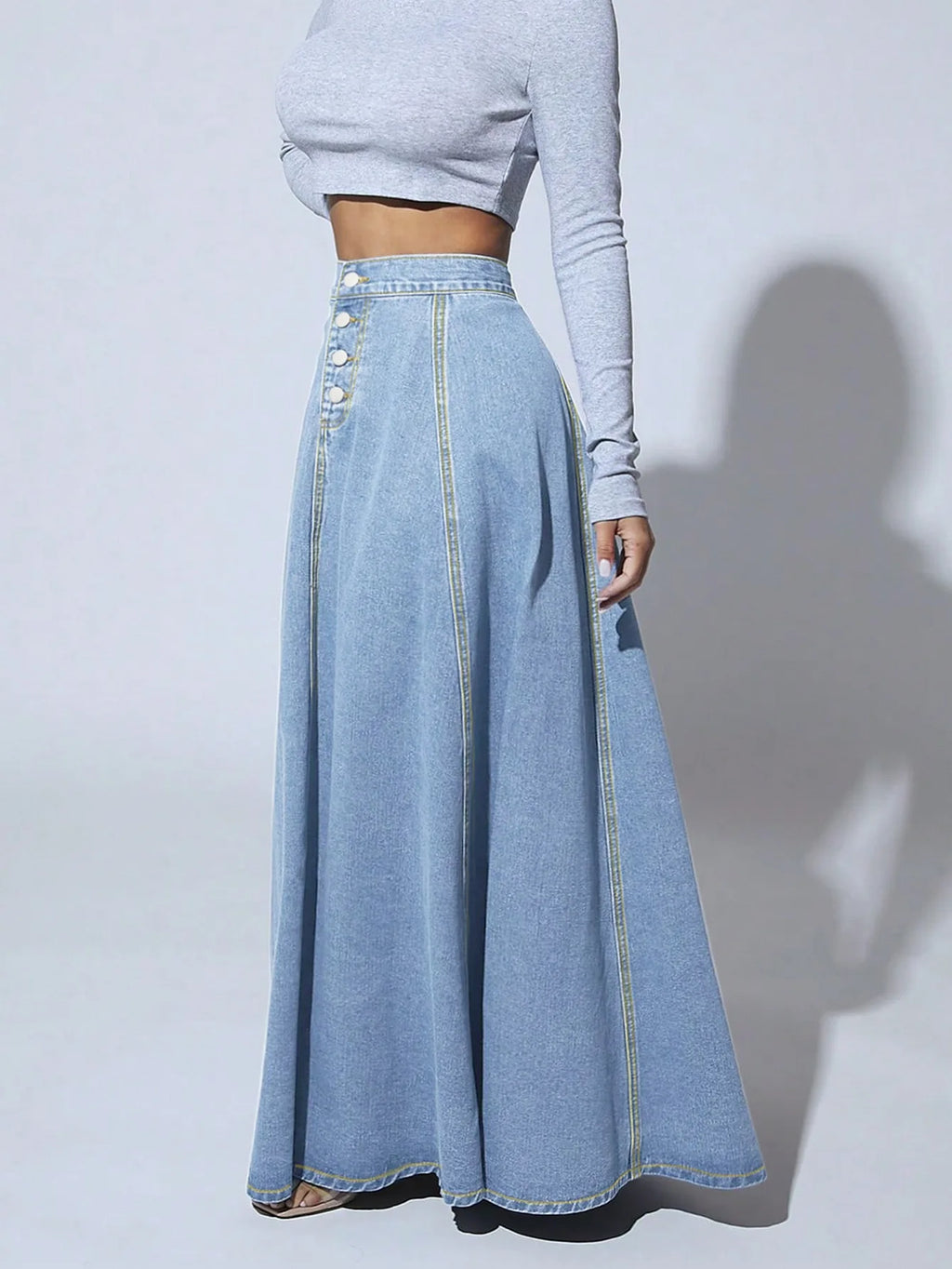 Quiet Muse Denim Maxi Skirt