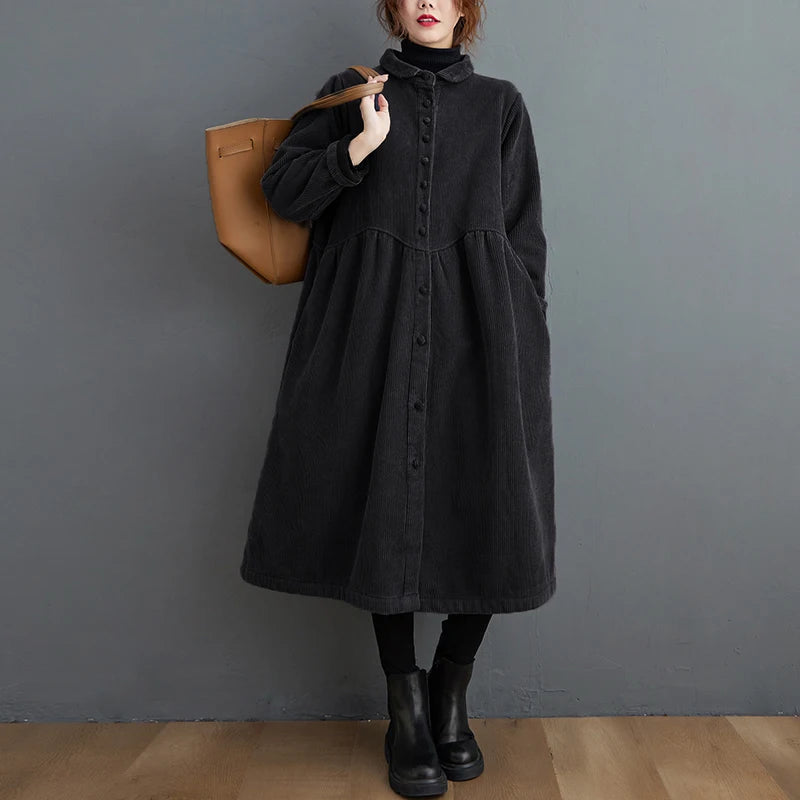 Vintage Cotton Winter Long Coat