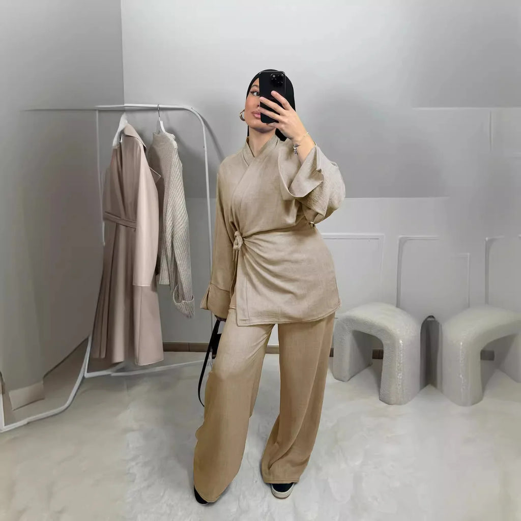 Velour Drape Two-Piece Set