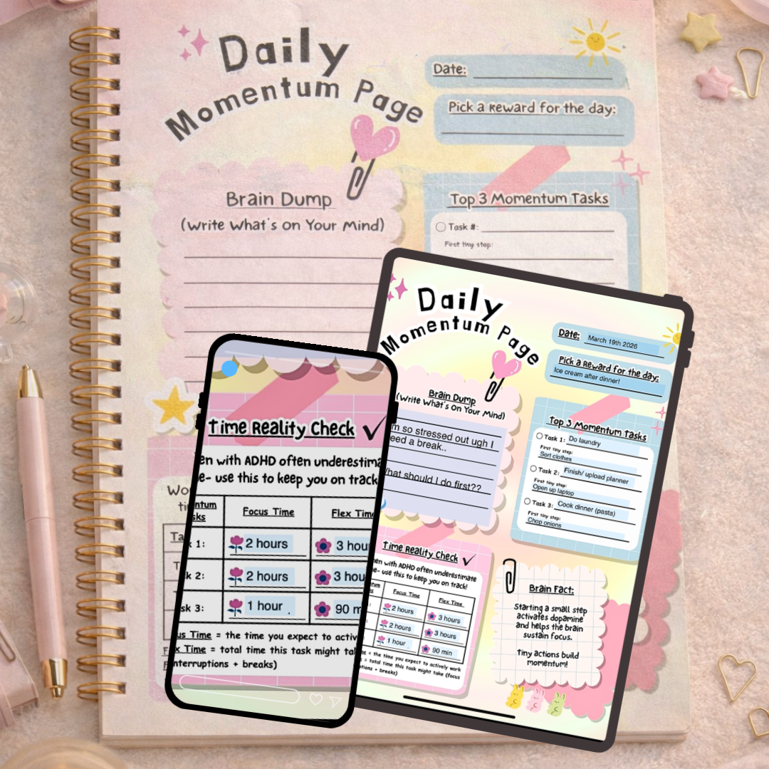 Momentum Mode Planner- for Women with ADHD